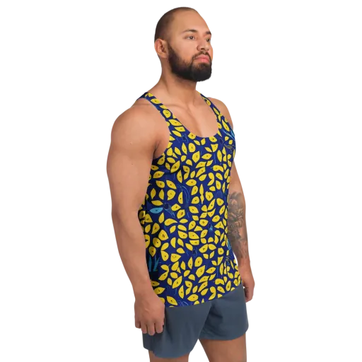 Midnight Lemon on a Men's Tank Top