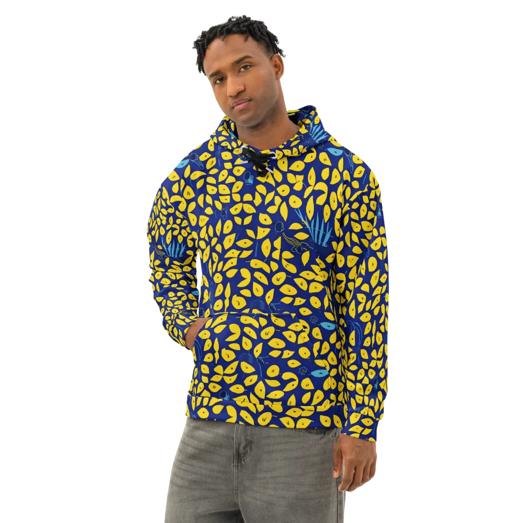 Midnight Lemon on Cotton Hoodie — Left Front