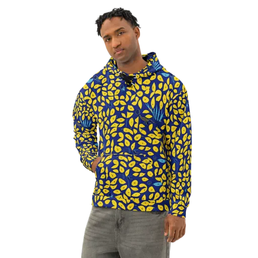 Midnight Lemon on a Cotton Hoodie