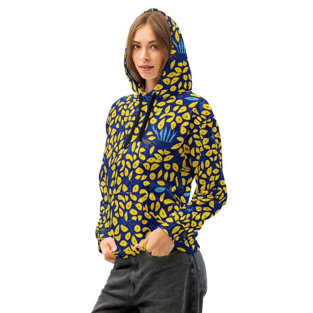 Midnight Lemon on Cotton Hoodie — Left Front