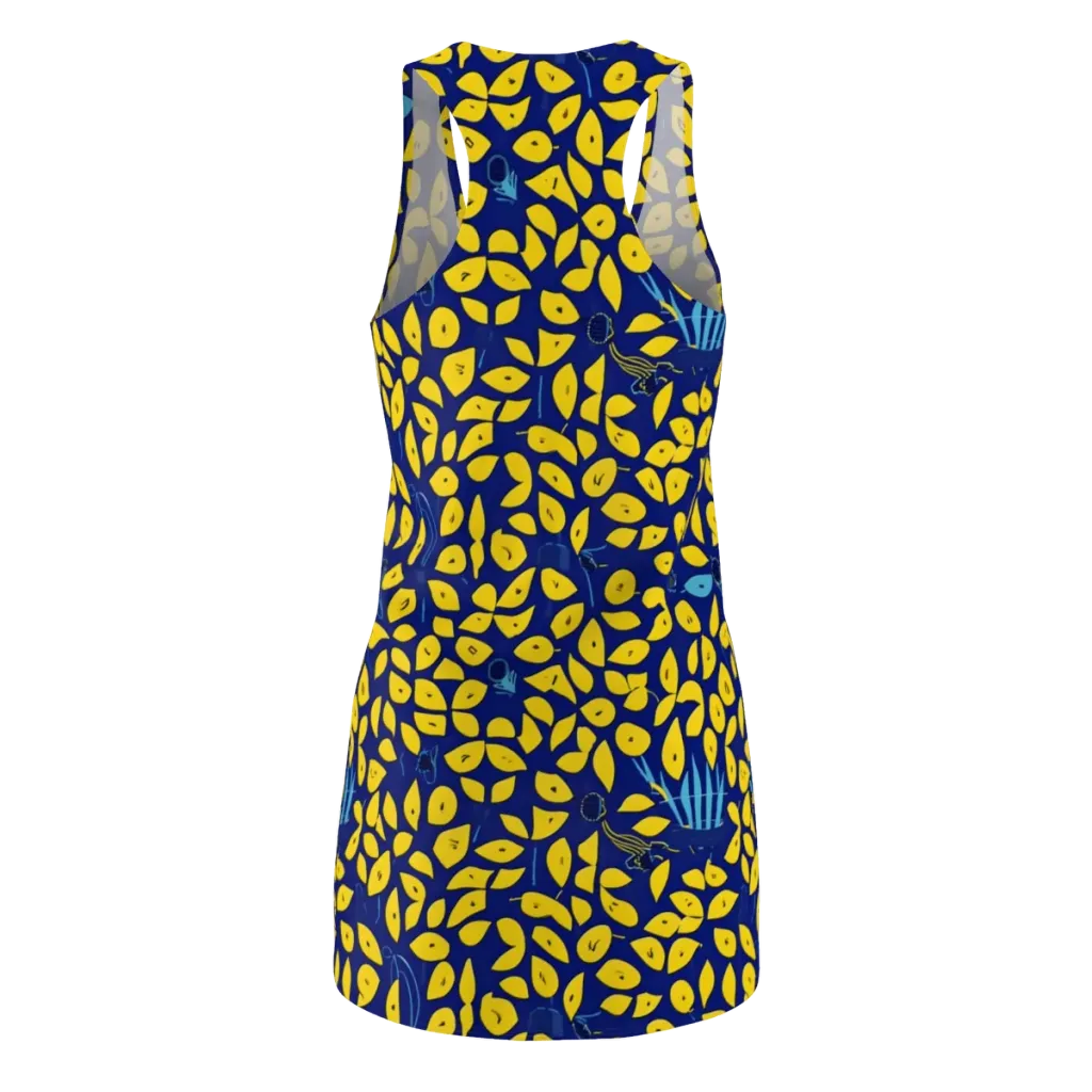 Midnight Lemon on Racerback Dress — Back