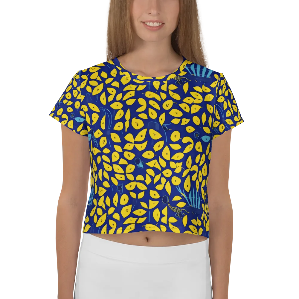 Midnight Lemon on Crop Tee — Front