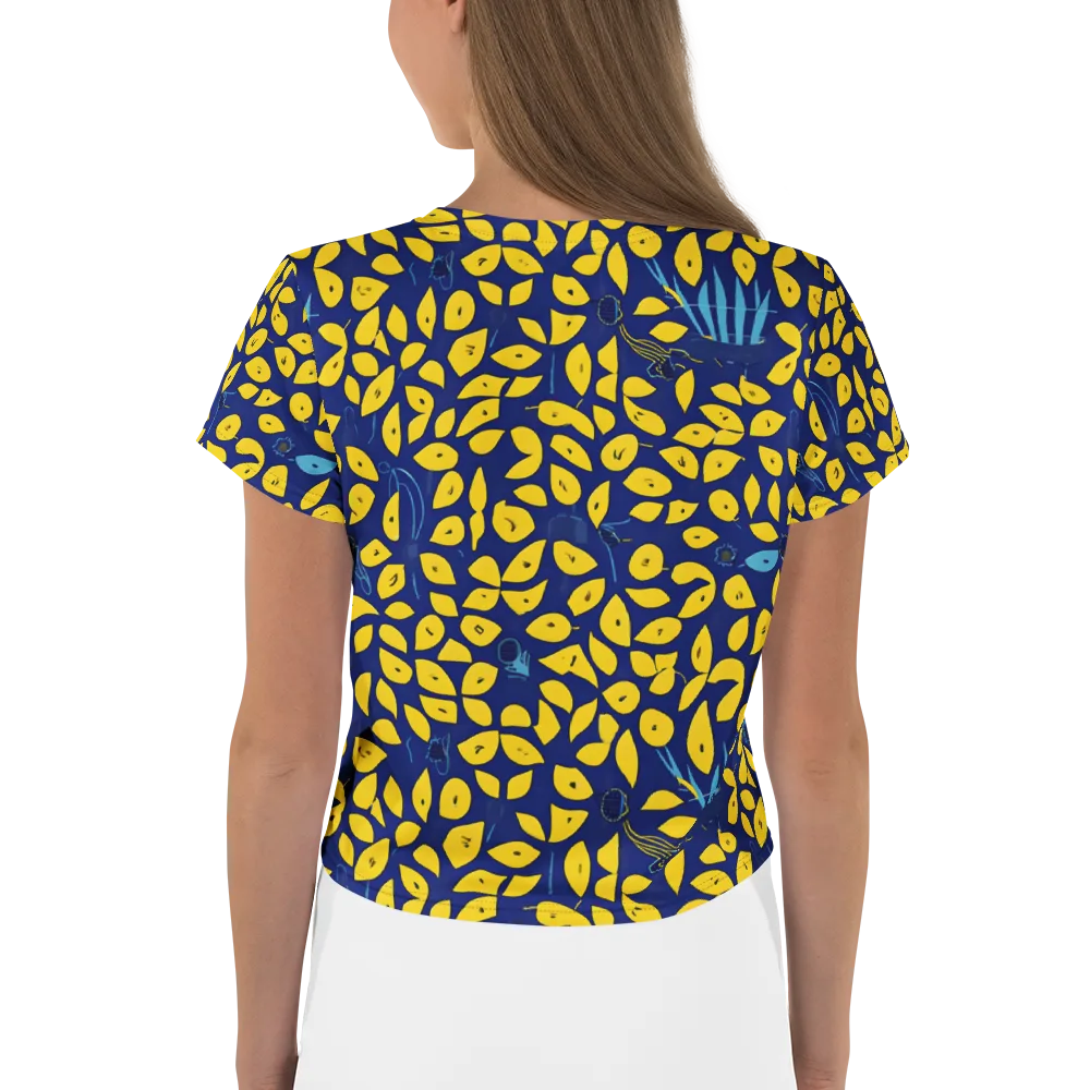 Midnight Lemon on Crop Tee — Back