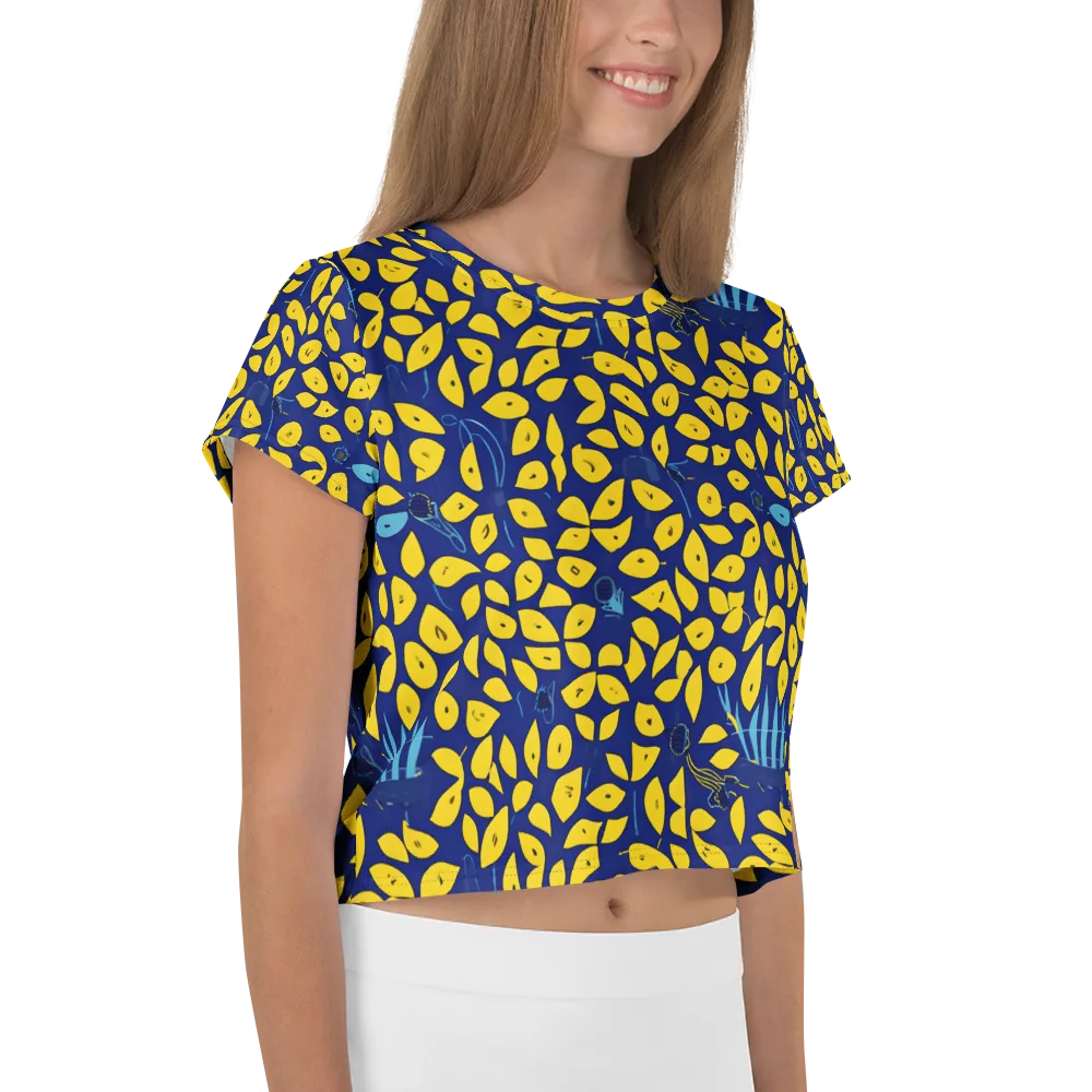 Midnight Lemon on Crop Tee — Right