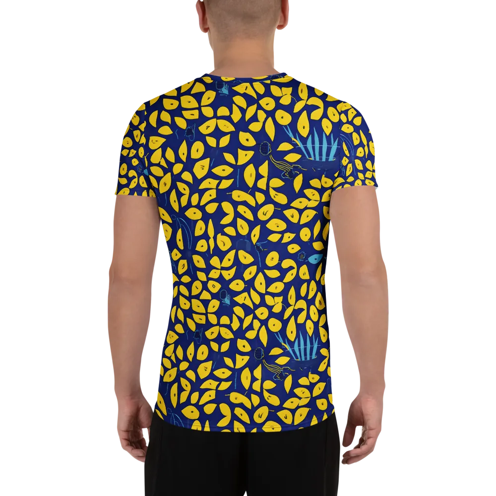 Midnight Lemon on Men's Athletic T-Shirt — Back