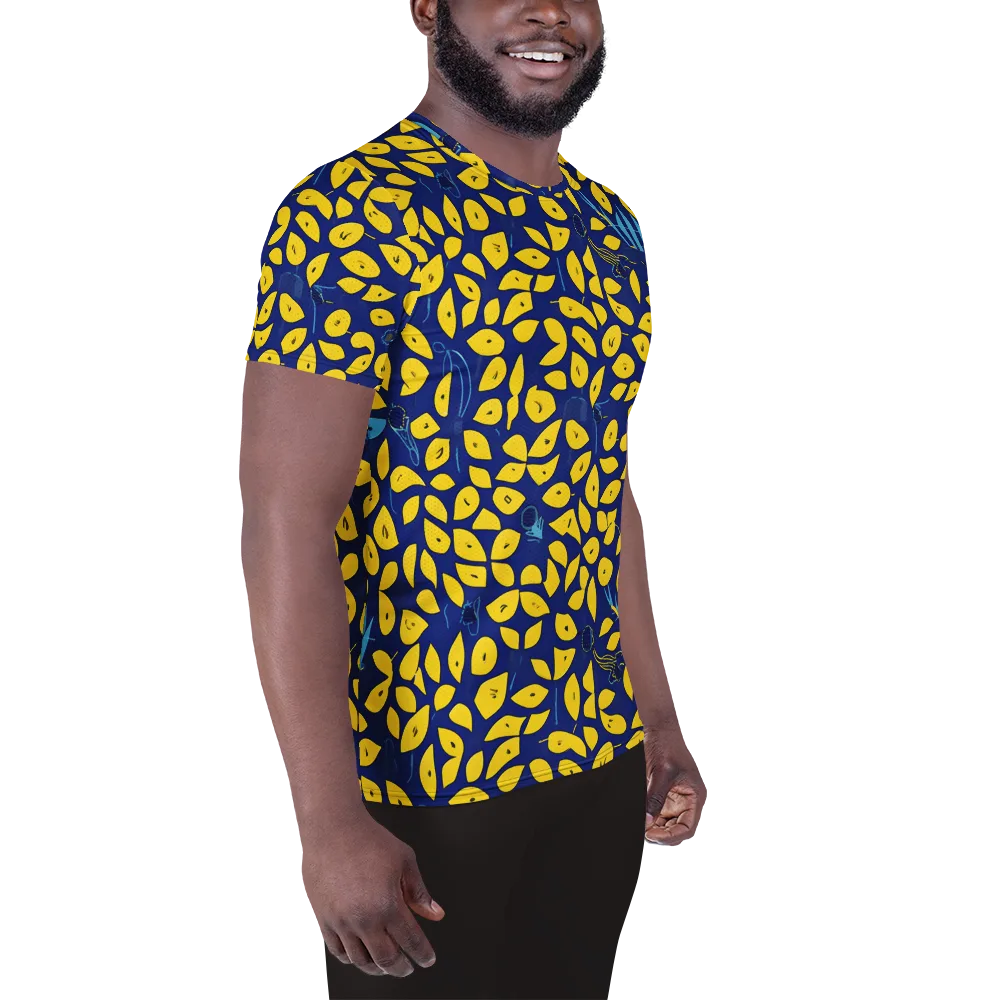 Midnight Lemon on Men's Athletic T-Shirt — Right
