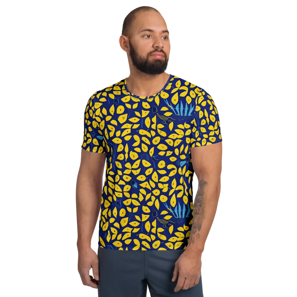 Midnight Lemon on Men's Athletic T-Shirt — Front