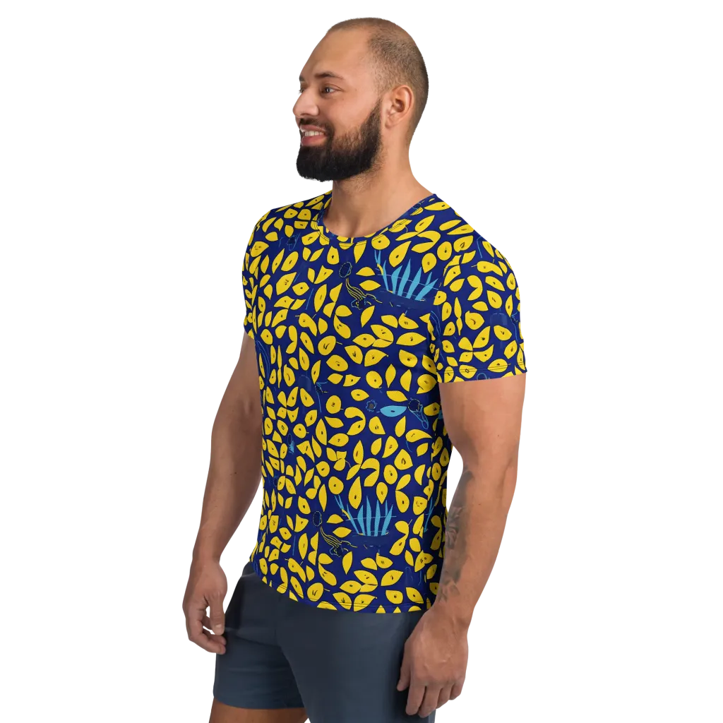 Midnight Lemon on Men's Athletic T-Shirt — Left
