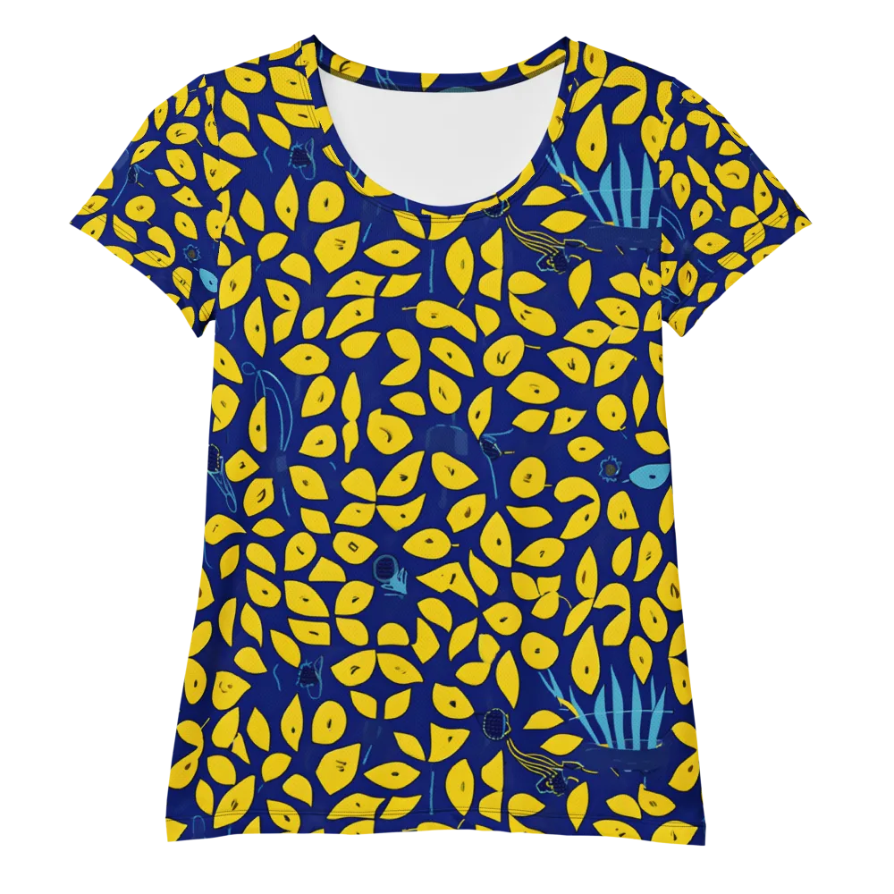 Midnight Lemon on Women's Athletic T-Shirt — Front