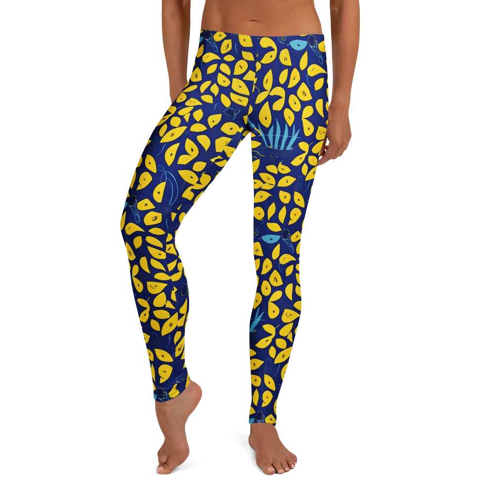 Midnight Lemon on Leggings — Front