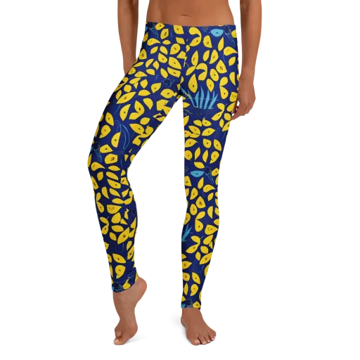 Midnight Lemon on a Leggings