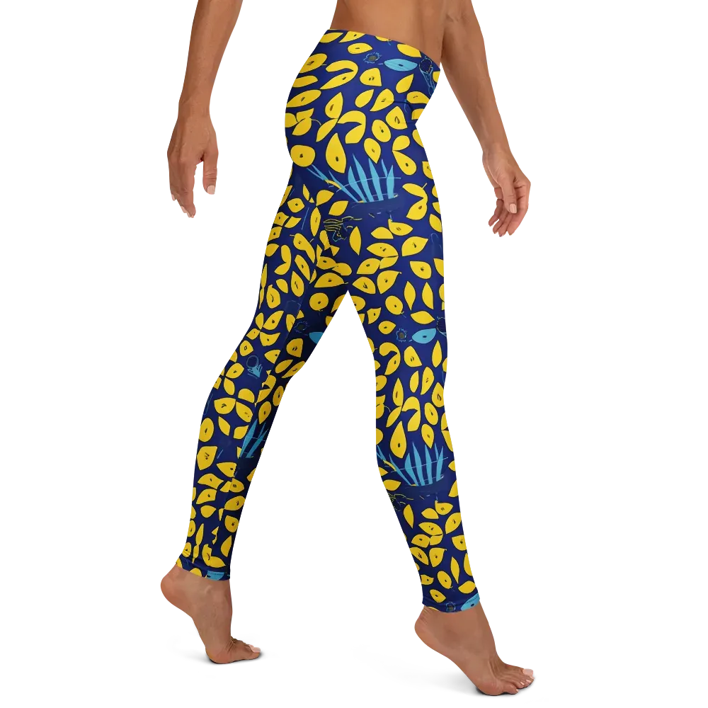 Midnight Lemon on Leggings — Right