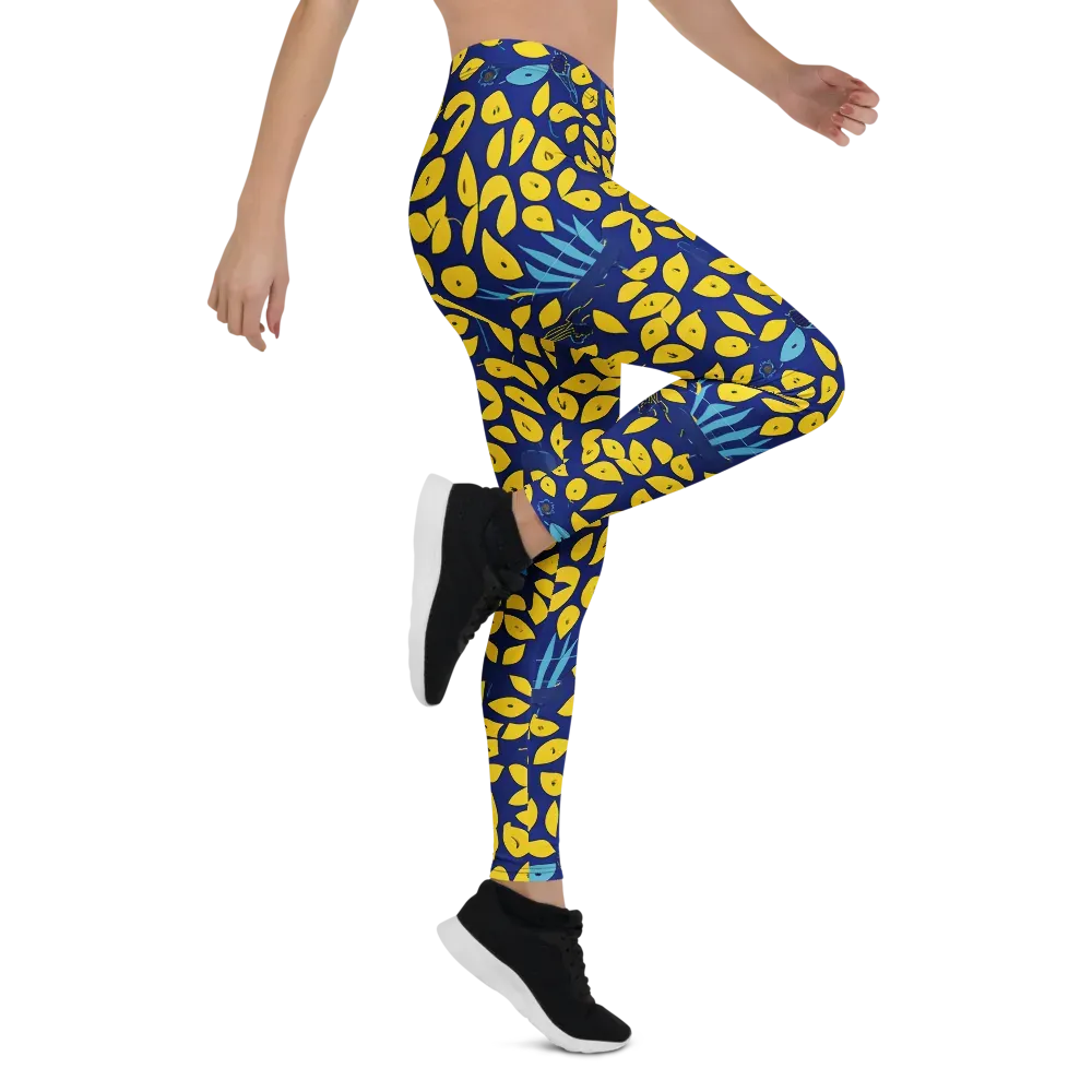 Midnight Lemon on Leggings — Right