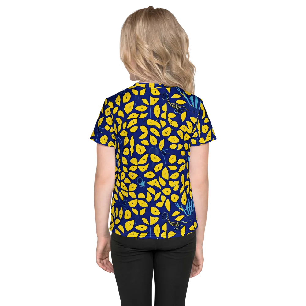 Midnight Lemon on Kids Crew Neck T-Shirt — Back