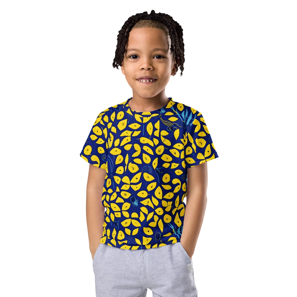 Midnight Lemon on Kids Crew Neck T-Shirt — Front