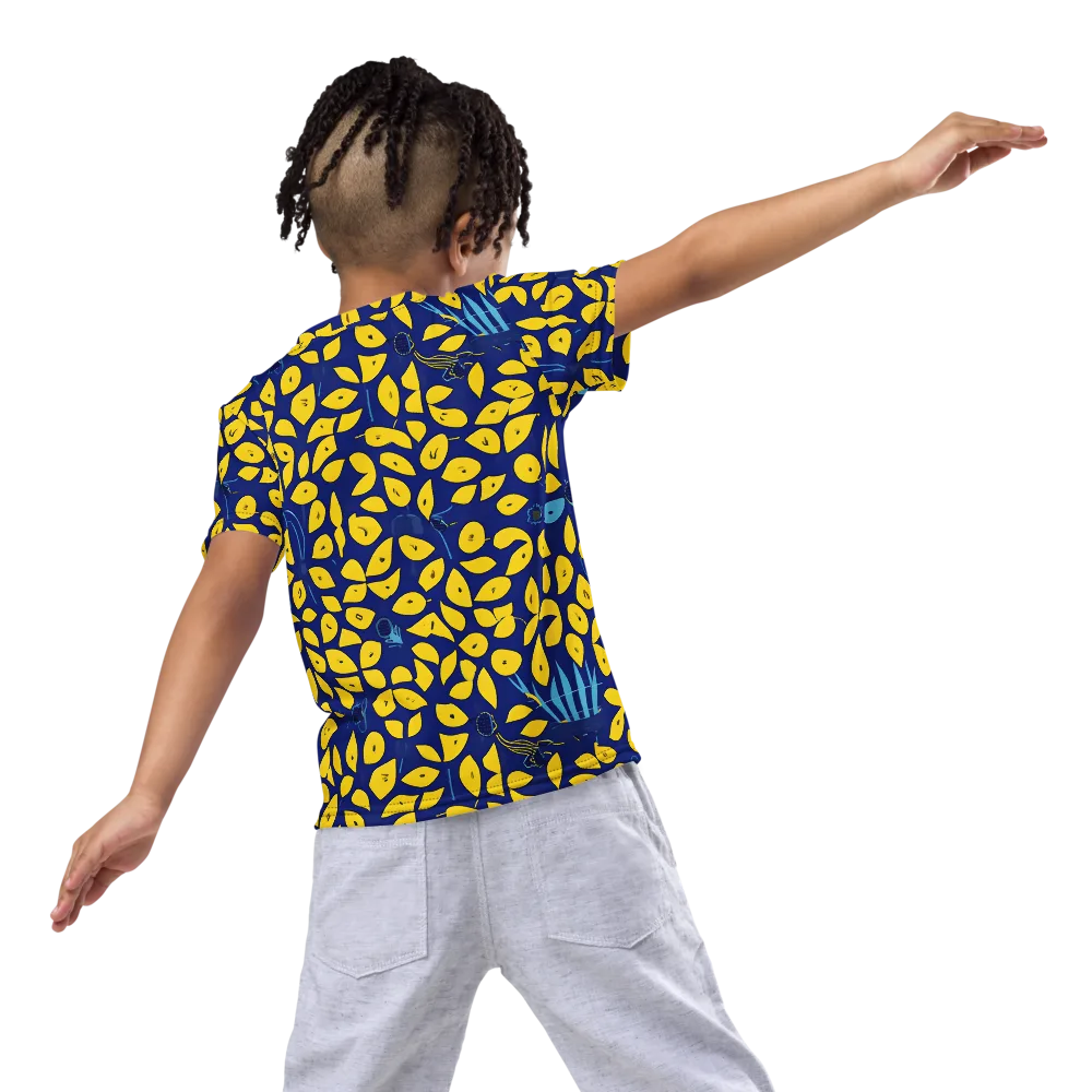 Midnight Lemon on Kids Crew Neck T-Shirt — Back