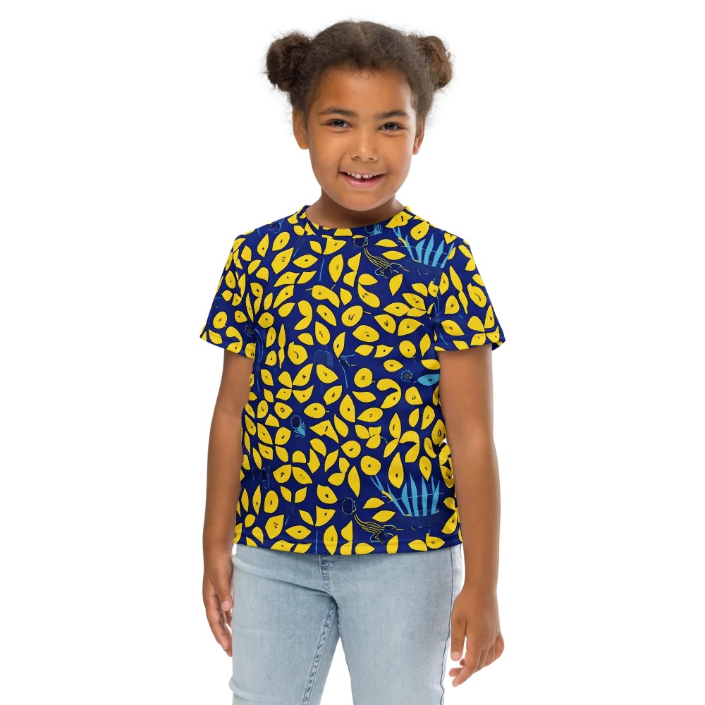 Midnight Lemon on Kids Crew Neck T-Shirt — Front