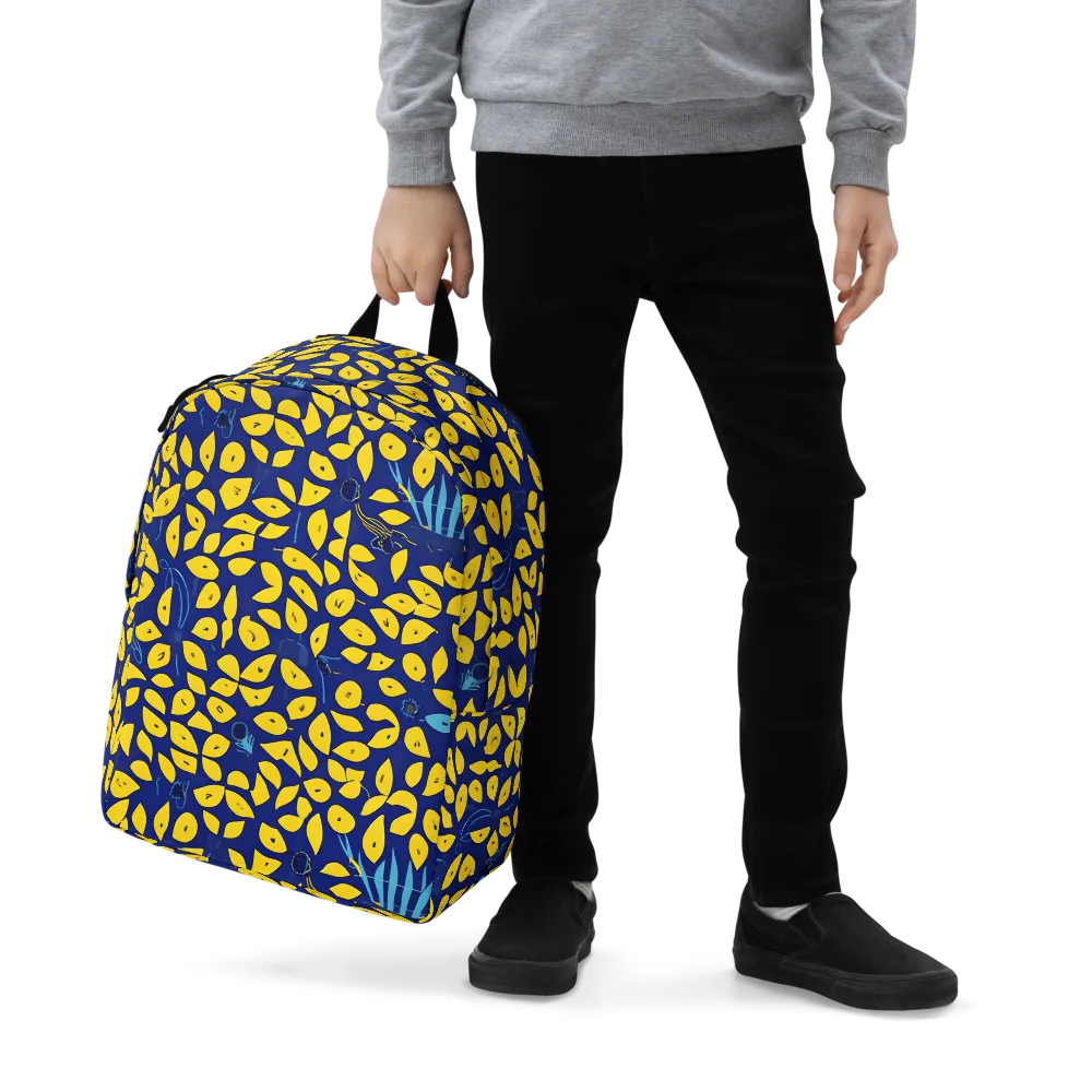 Midnight Lemon on Minimalist Backpack — Zoomed-in