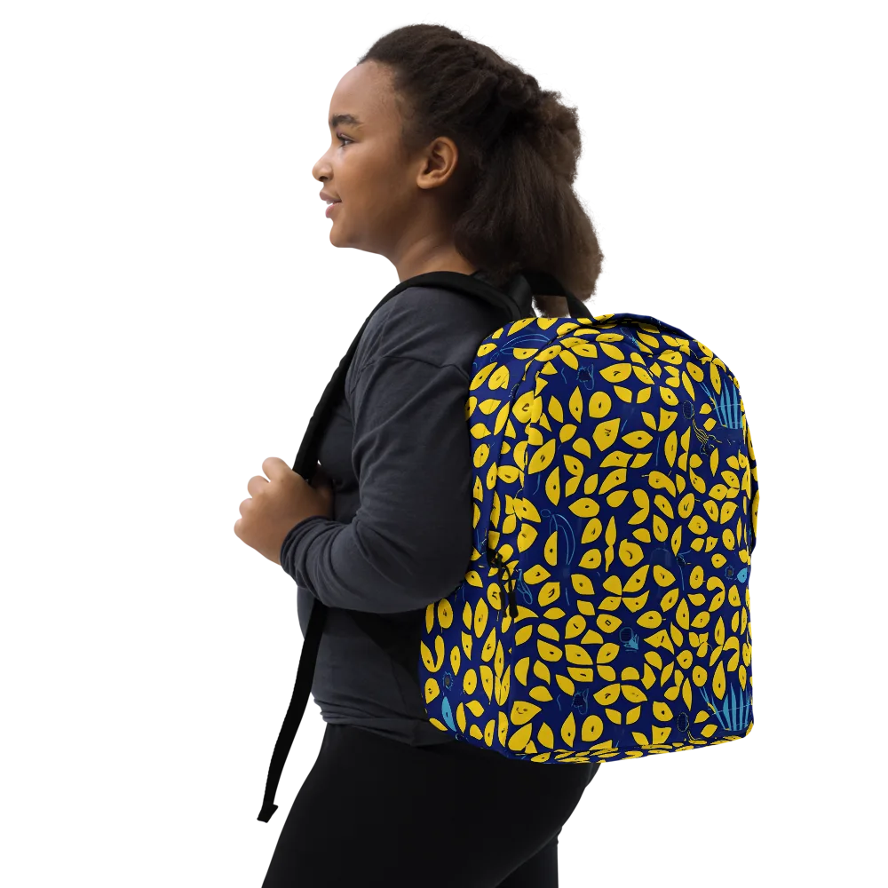 Midnight Lemon on Minimalist Backpack — Right Front