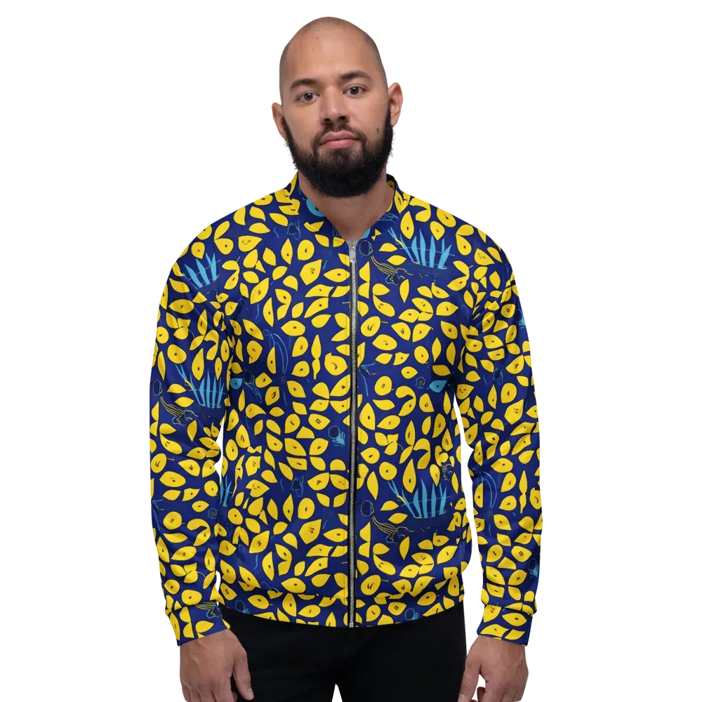 Midnight Lemon on Bomber Jacket — Front