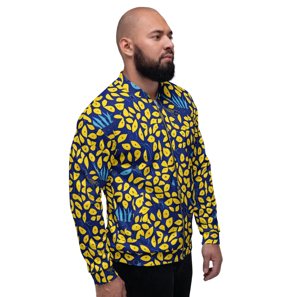 Midnight Lemon on Bomber Jacket — Right