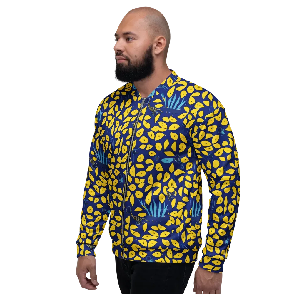 Midnight Lemon on Bomber Jacket — Left
