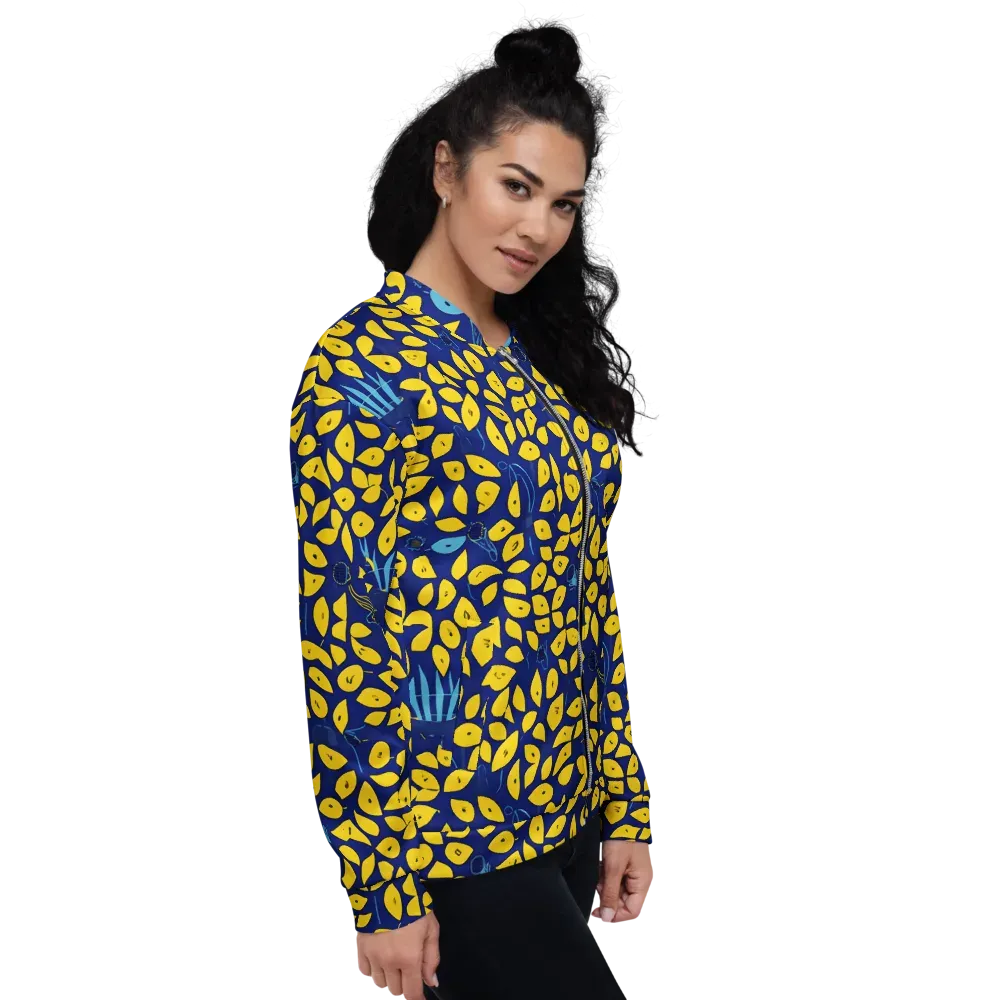 Midnight Lemon on Bomber Jacket — Right