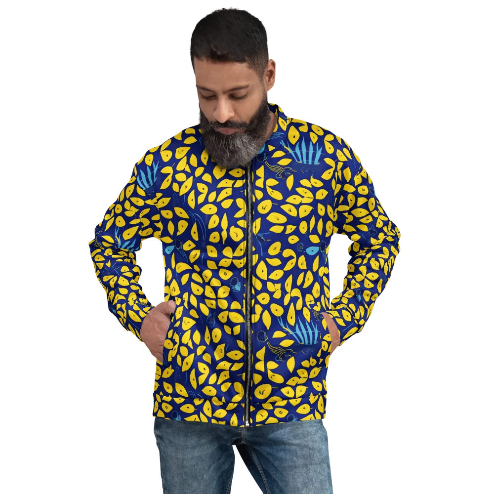 Midnight Lemon on Bomber Jacket — Front