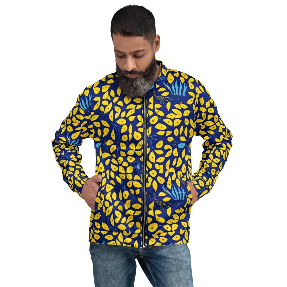 Midnight Lemon on Bomber Jacket — Front