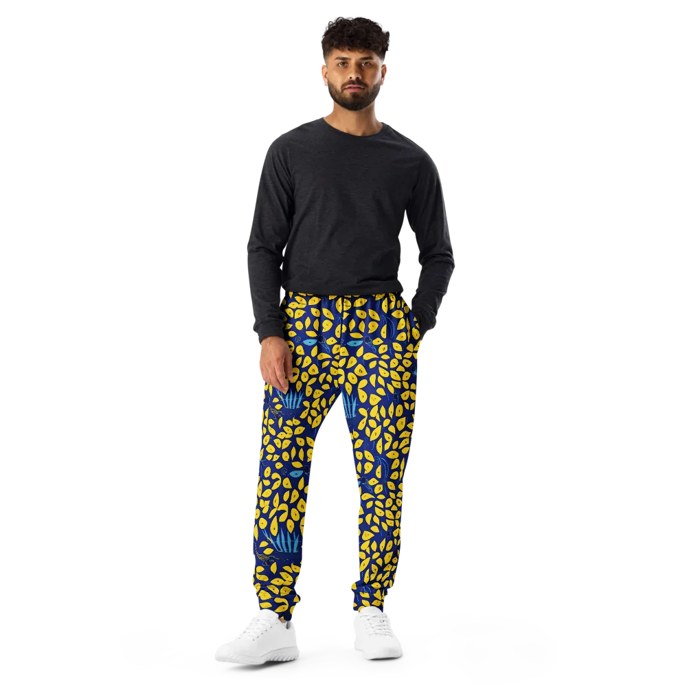 Midnight Lemon on Men's Joggers — Front