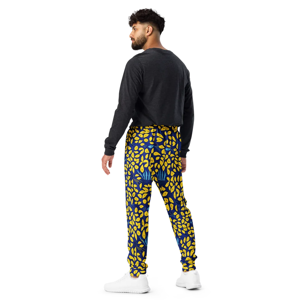 Midnight Lemon on Men's Joggers — Back