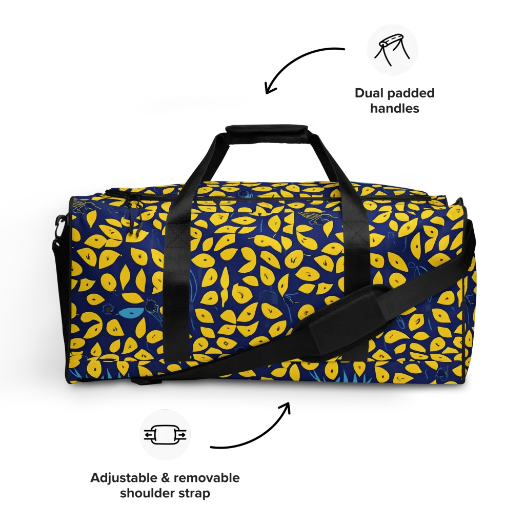 Midnight Lemon on Duffle Bag — Front
