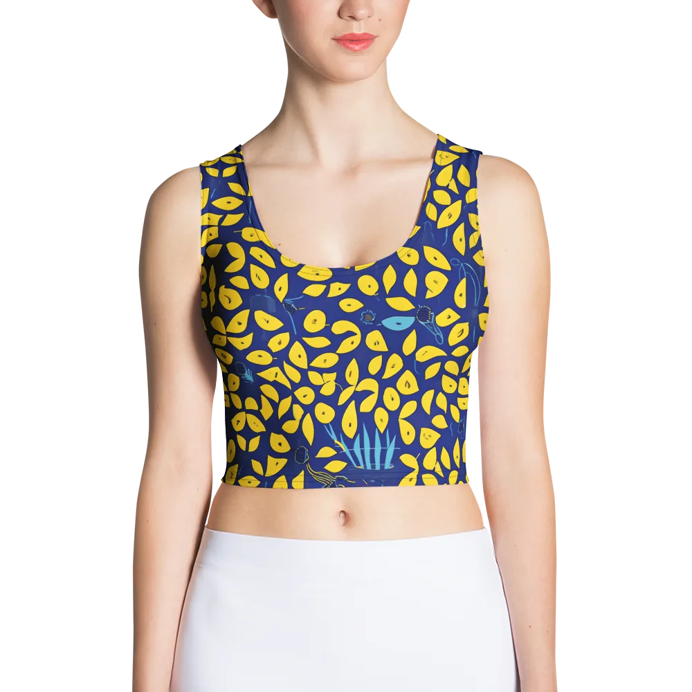 Midnight Lemon on Crop Top — Front