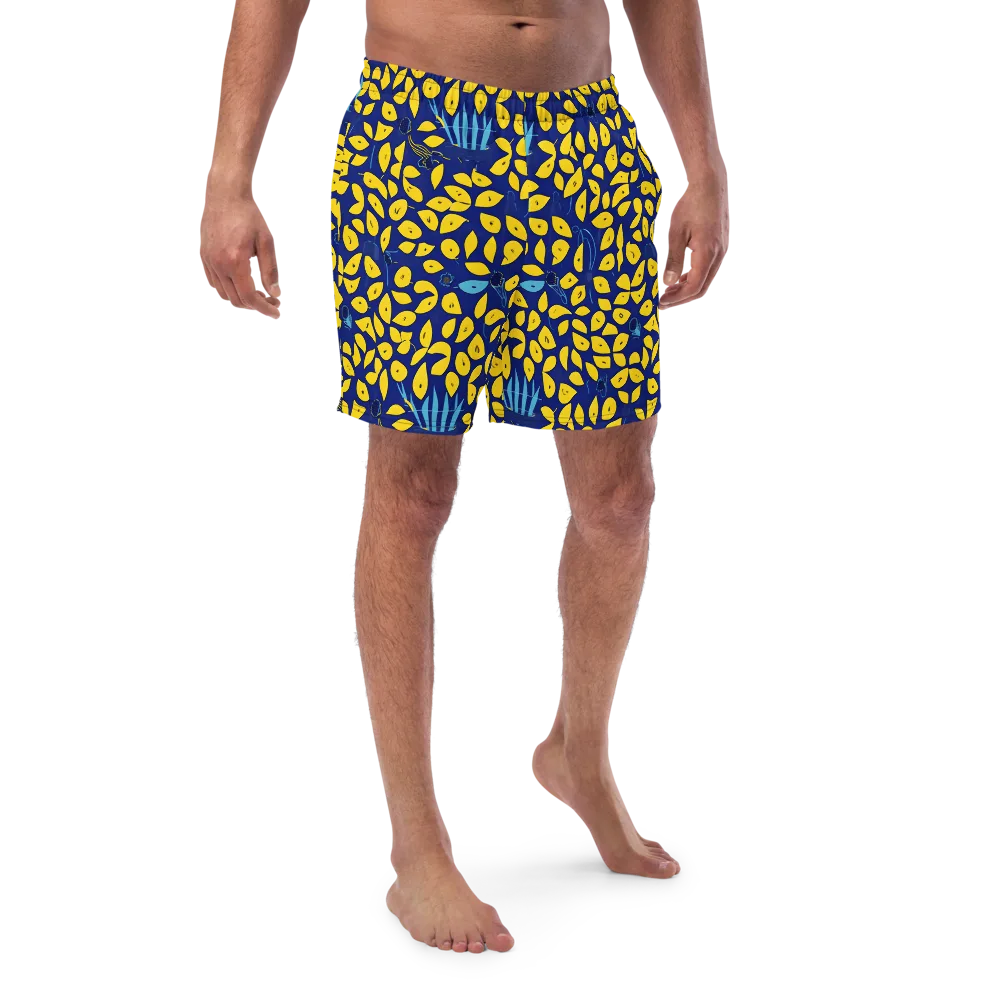 Midnight Lemon on Swim Trunks — Front