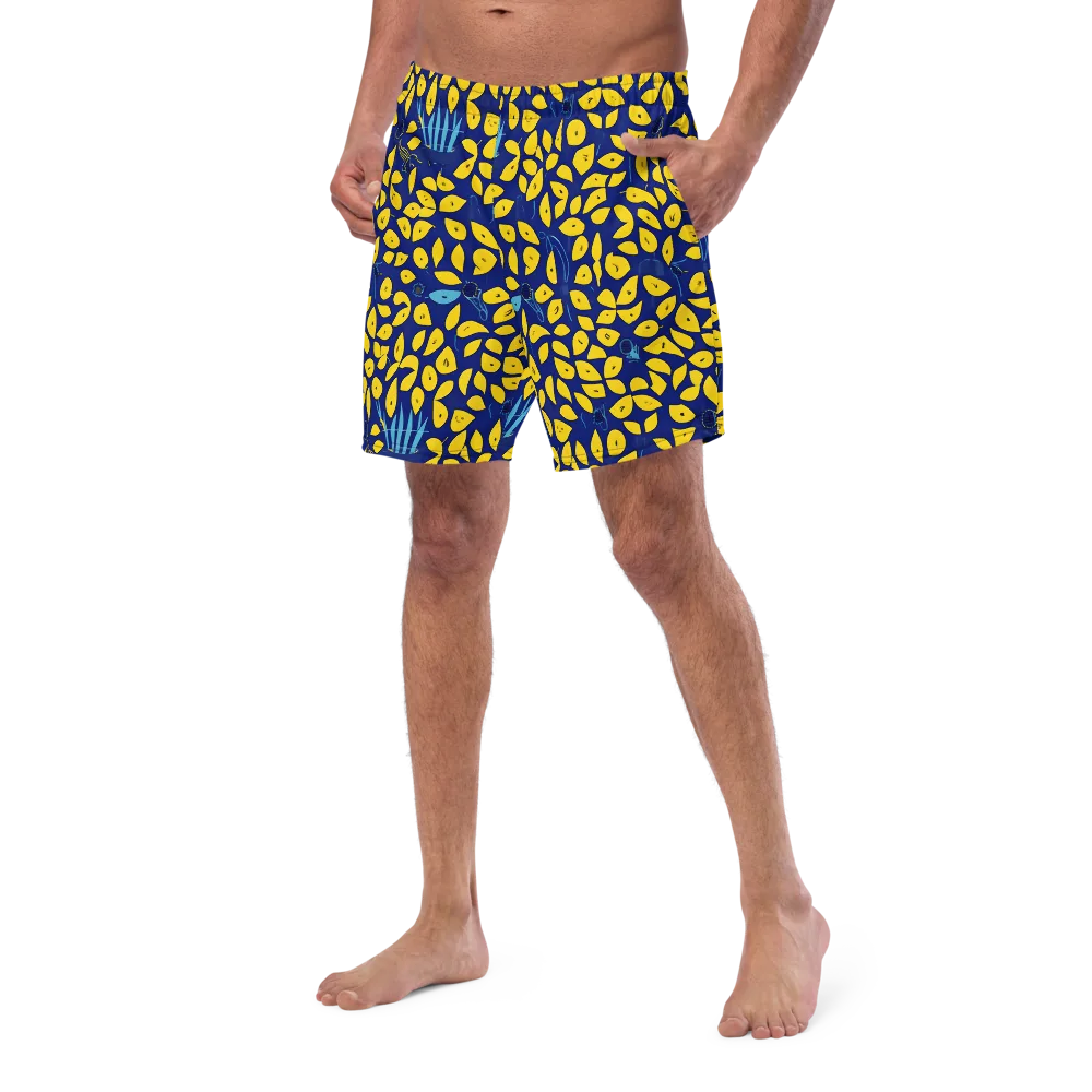 Midnight Lemon on Swim Trunks — Left Front