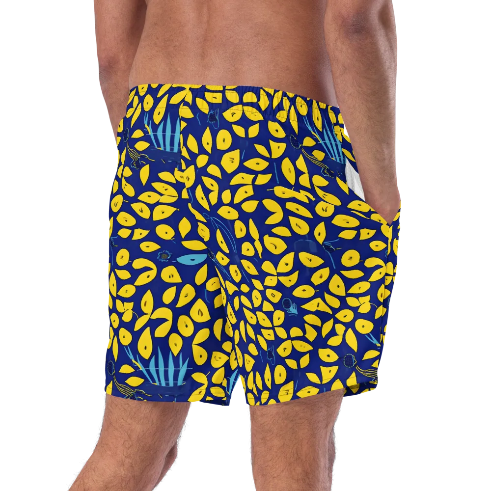 Midnight Lemon on Swim Trunks — Right Back