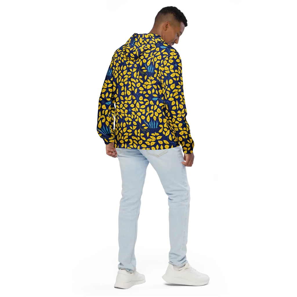 Midnight Lemon on Men's Windbreaker — Back