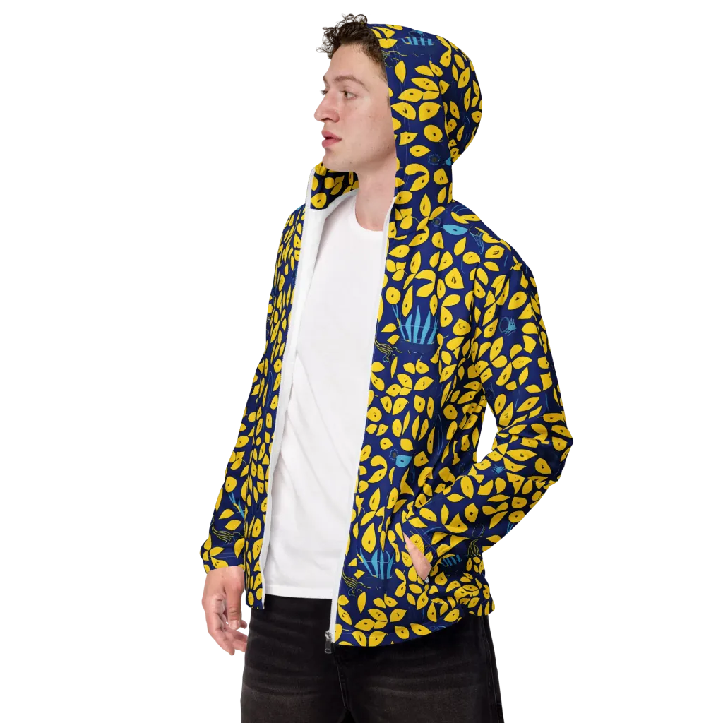 Midnight Lemon on Men's Windbreaker — Left Front