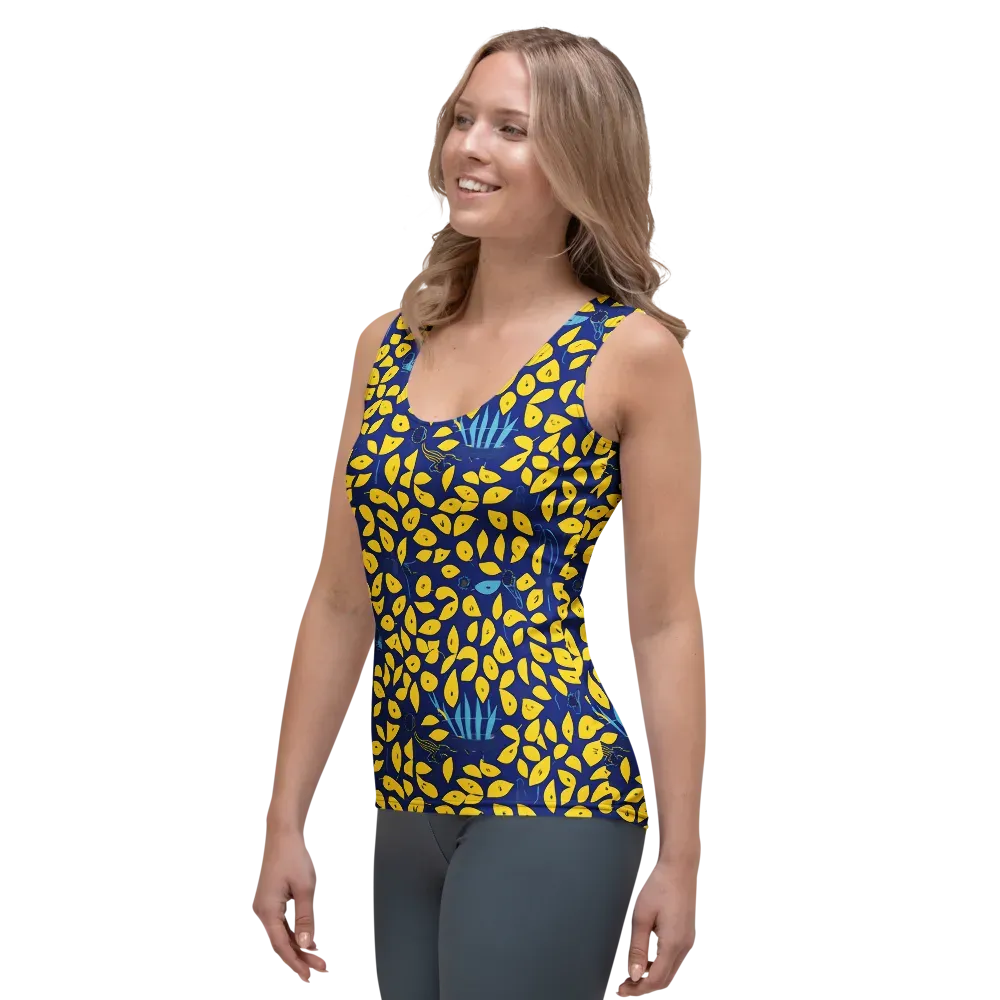Midnight Lemon on Women's Tank Top — Left Front