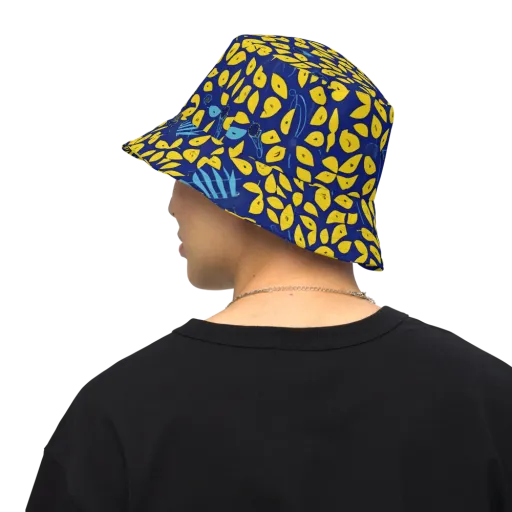 Midnight Lemon on a Reversible Bucket Hat