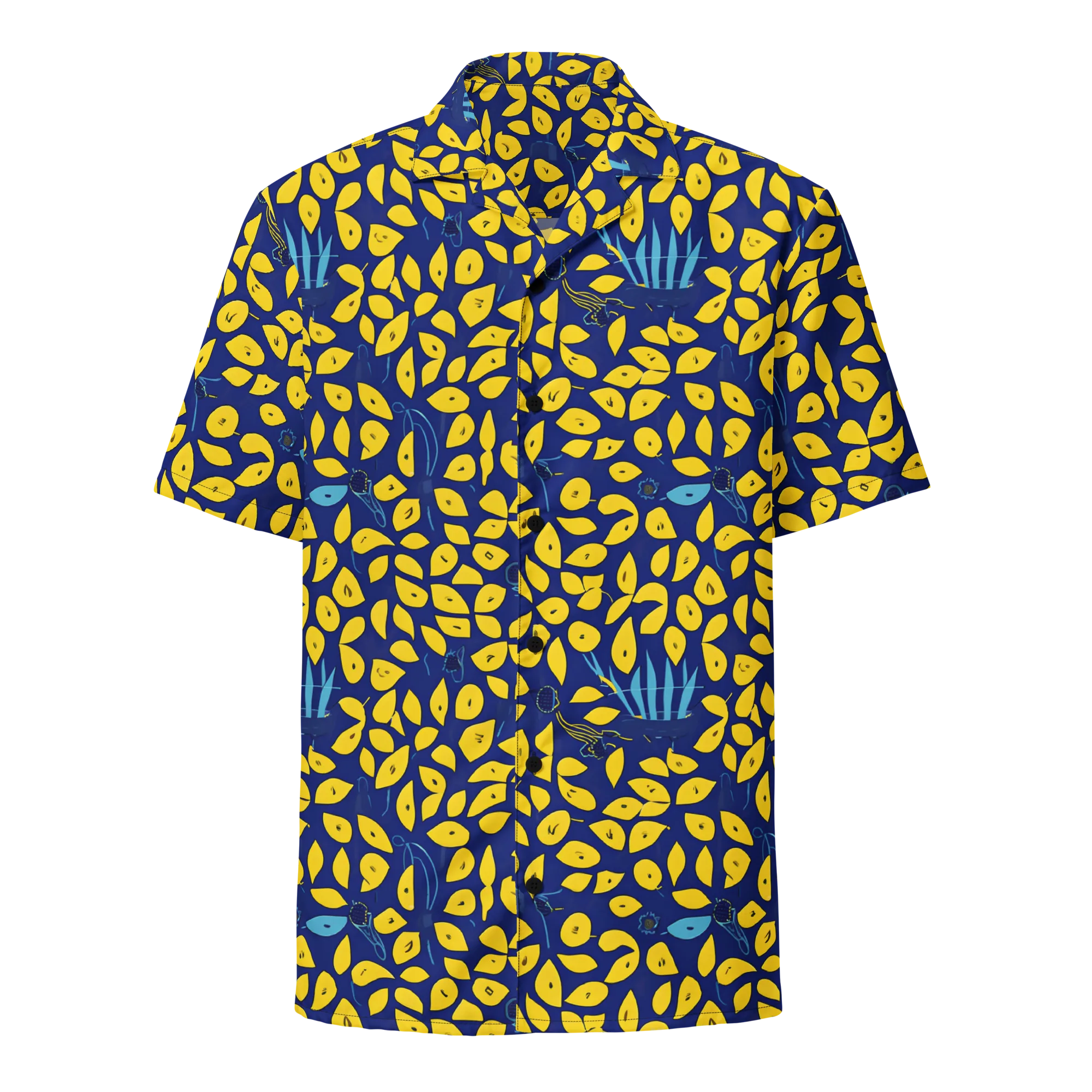 Midnight Lemon on Button Shirt — Front