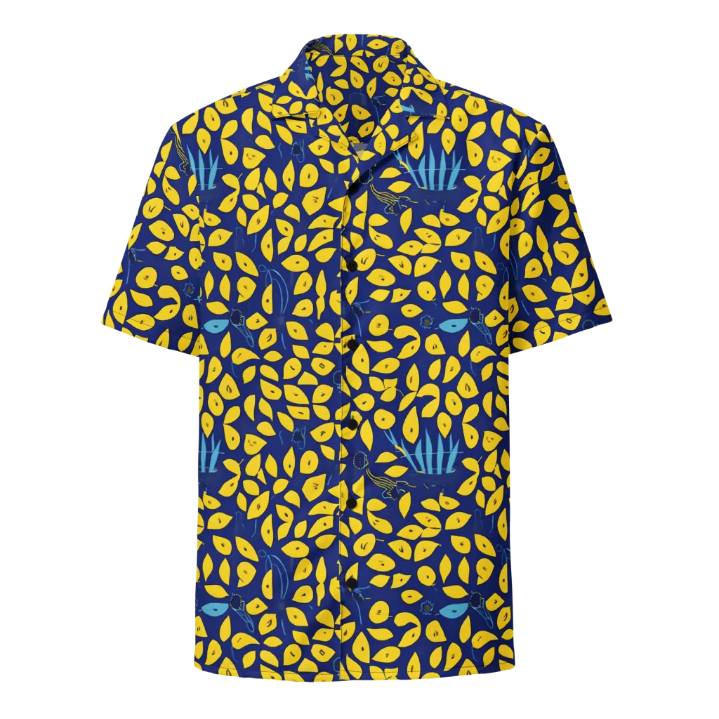 Midnight Lemon on Button Shirt — Front