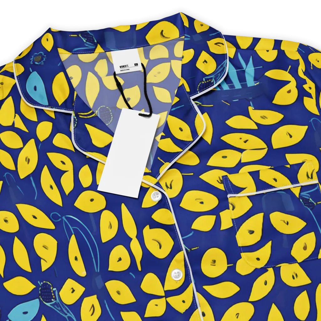 Midnight Lemon on Women's Short Sleeve Pajama Top — Product details
