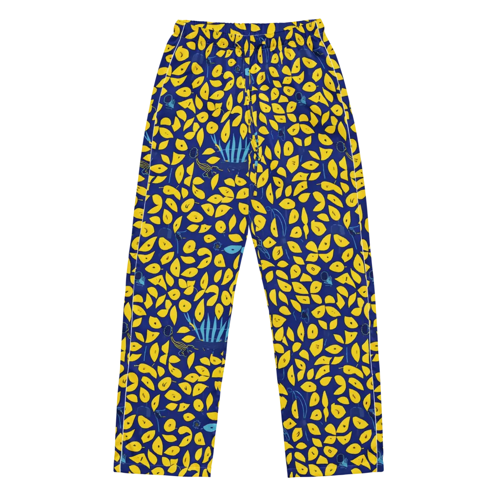 Midnight Lemon on Women's Pajama Pants — Front