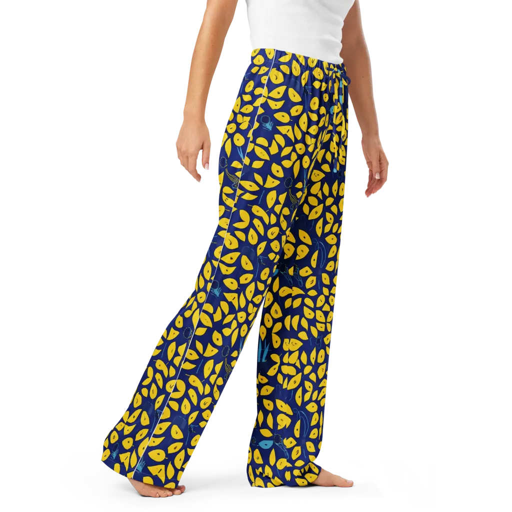Midnight Lemon on Women's Pajama Pants — Right Front