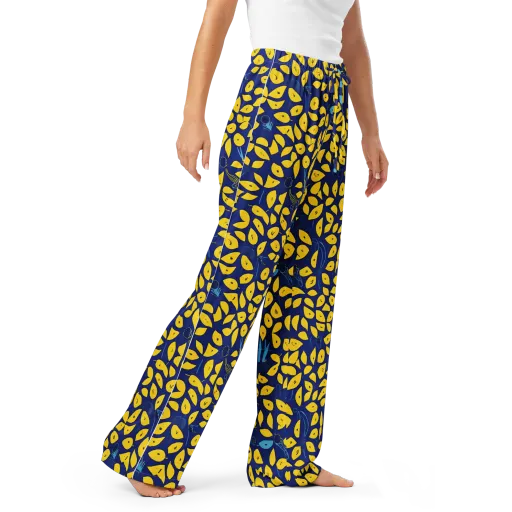 Midnight Lemon on a Women's Pajama Pants