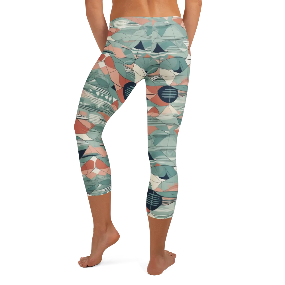 Sage Frequency on Capri Leggings — Back