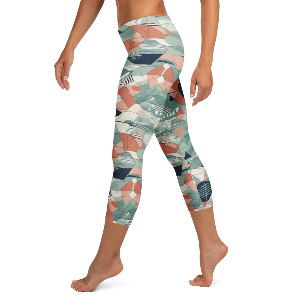 Sage Frequency on Capri Leggings — Left