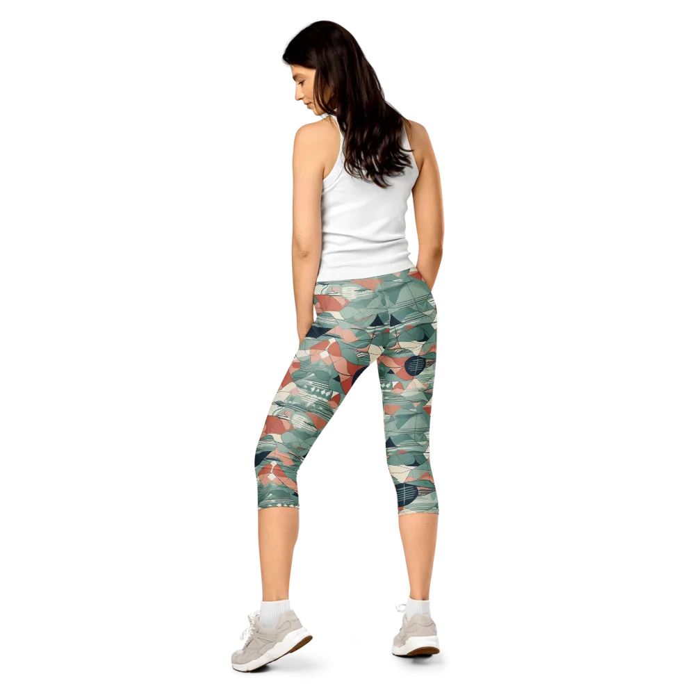 Sage Frequency on Capri Leggings — Back