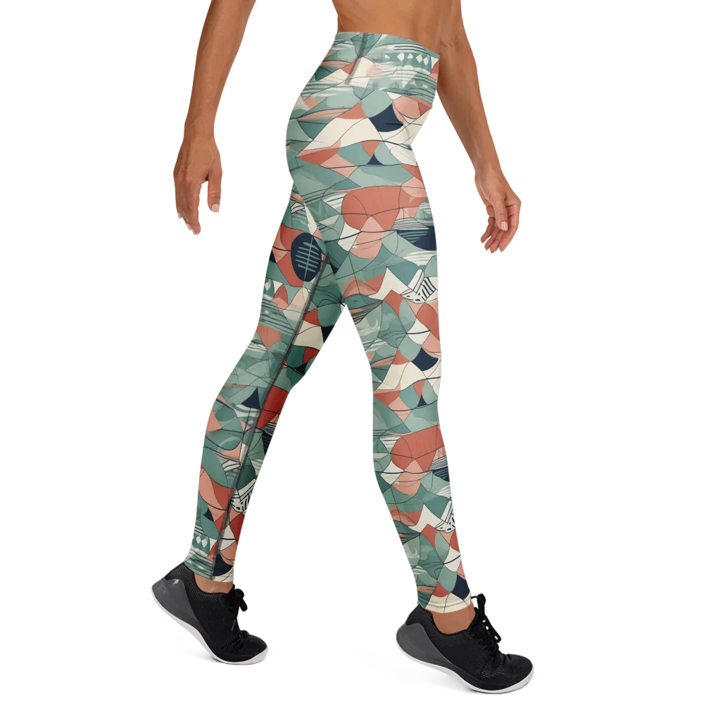 Sage Frequency on Yoga Leggings — Right